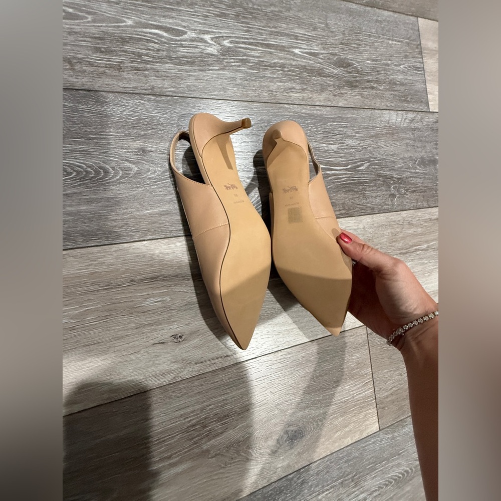 Coach Tan Pointed Toe Heels - Picture 3 of 3